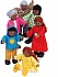 Набор мини-кукол Счастливая афроамериканская семья  - миниатюра №1
